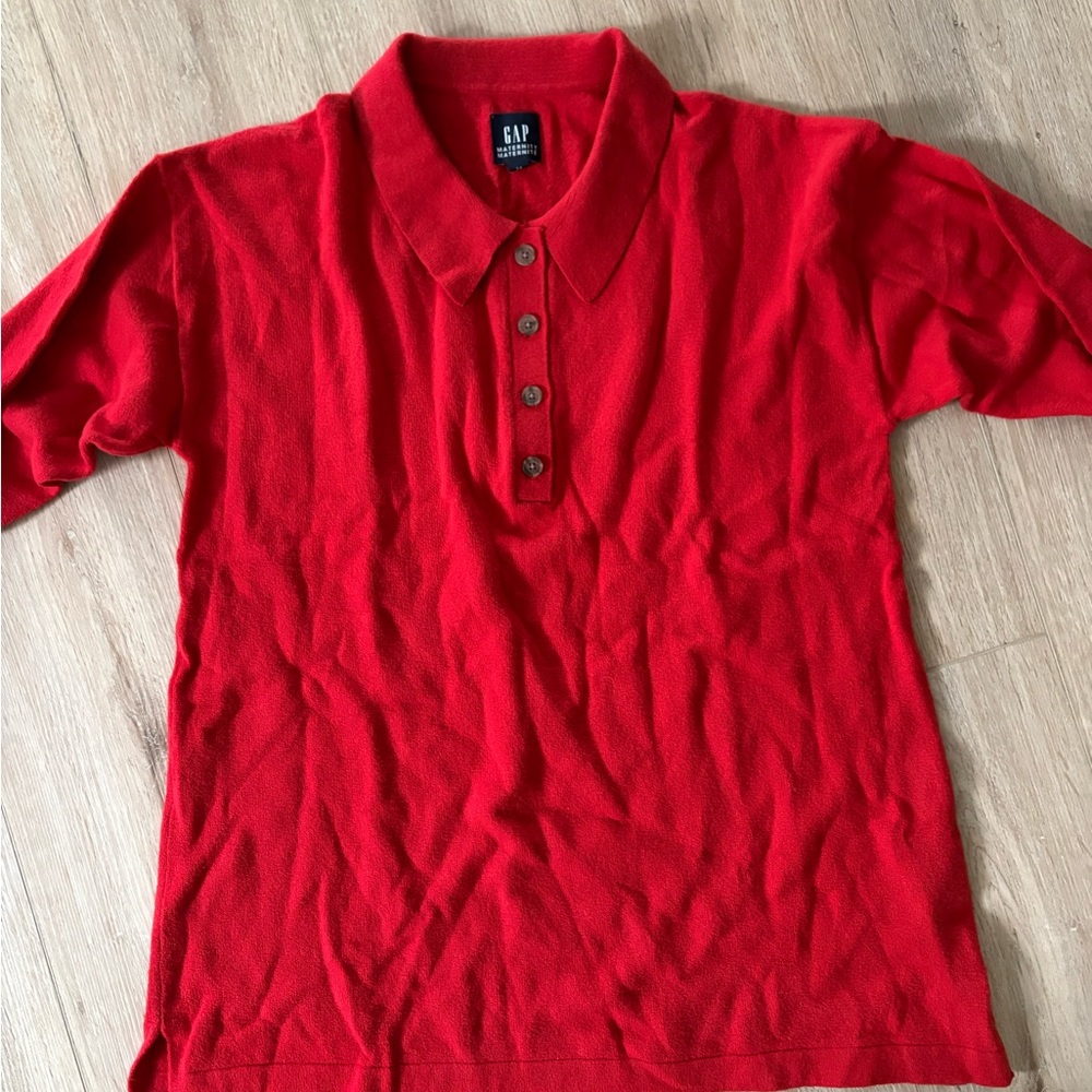 GAP Maternity  Red Polo Sweater